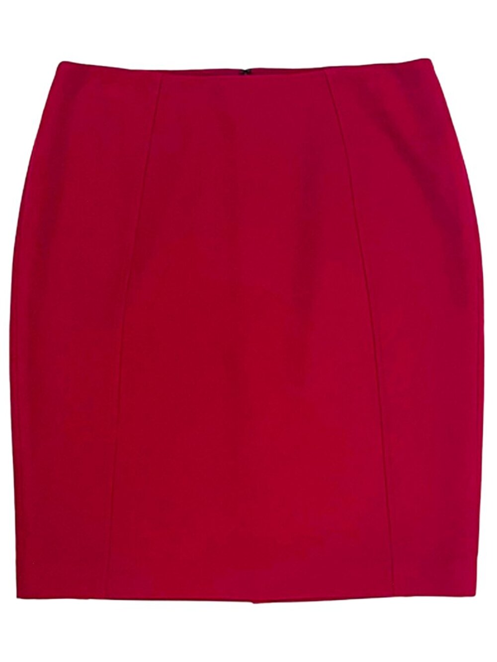 Red Pencil Skirt Halogen Size 10 Knee Length Lined Stretch Office Workwear